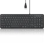 Perixx PERIBOARD-213 DE Kabelgebundene Kompakte USB Tastatur mit leisen