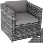tectake&reg; Poly Rattan bequemer Sessel mit Armlehnen, Outdoor Gartenm&ouml;bel f&uuml;r