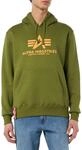 Alpha Industries Basic Hoodie f&uuml;r Herren Moss Green