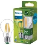 Philips LED Classic ultraeffiziente E27 Lampe (60 W), LED Lampe mit warmwei&szlig;em