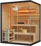 Artsauna Saunakabine Vantaa 150 mit Salzstein - Indoor Sauna 3 Personen - 4,5 kW