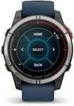 Garmin Quatix 7 Pro Smartwatch aus Kunststoff mit Silikonband, Blau