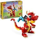 LEGO Creator 3in1 Red Dragon Toy to Fish Figure to Phoenix Bird Model, Animal...
