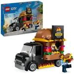 LEGO City Burger Van, Food Truck Toy for 5 Plus Year Old Boys & Girls, Vehicle