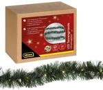 Idena 31345 - LED Tannengirlande mit 24 LEDs in Warmwei&szlig;, mit 6 Stunden