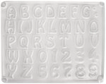 Rayher 36014000 Gie&szlig;form: Buchstaben/Zahlen, 37 Motive, ca.2-3cm, Gr&ouml;&szlig;e: