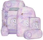 Beckmann, Schulrucksack-Set Classic Unicorn Princess Purple, 6-teilig, Grundschule,