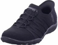 Skechers Damen Breathe-Easy Roll-With-Me Slip-InTurnschuhe, Black Ripstop/ Knit, 37