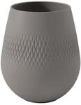 Villeroy & Boch - Manufacture Collier taupe, kleine Vase Carr&eacute;, 15 cm, Premium