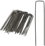 Relaxdays Bodenanker, Angeschr&auml;gte Enden, Zum Einschlagen, Unkrautvlies, 15 cm lang,