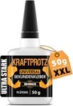Sekundenkleber extra stark &ndash; XXL 50 g Superkleber f&uuml;r pr&auml;zise Reparaturen &ndash;