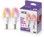 WiZ Tunable White & Color 2er-Pack LED Lampe, E14, 40 W, dimmbar, warm- bis WiZ Tunable White & Color 2er-Pack LED Lampe, E14, 40 W, dimmbar, warm- bis