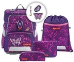 Step by Step Schulranzen-Set Space Shine Butterfly Night Ina, 5-teilig, lila,