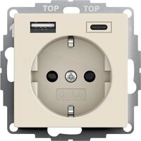 Gira 245901 Schuko Steckdose mit USB Anschluss, Touch Schutz, 2x Steckdosen Typ...