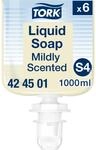 Tork Mild Duftende Hand Fl&uuml;ssigseife S4, 6 x 1.000 ml, 424501 | frischer Duft