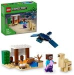 LEGO Minecraft Steves W&uuml;stenexpedition - Spielzeughaus mit 3 Figuren -...