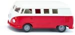 Siku 2361, VW T1 Bus, Spielzeug-Auto, 1:50, Metall/Kunststoff, Rot/Wei&szlig;, T&uuml;ren zum