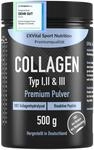 Collagen Pulver 500 Gramm - Bioaktives Kollagen Hydrolysat Peptide, Eiweiss Pulver-