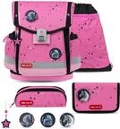 Belmil Classy Plus Schulranzen Set 5-teilig mit Brustgurt (405-78/AG/S) (Pink Black)