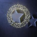LED Lichtkranz T&uuml;rkranz Metallkranz Weihnachtskranz 40cm Leuchtkranz mit 1200