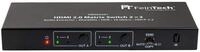 FeinTech VMS02201 HDMI 2.0 Matrix Switch 2x2 mit Audio Extractor 4K 60Hz HDR SPDIF