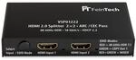 FeinTech VSP01222 HDMI 2.0 Splitter 2 Eing&auml;nge 2 Ausg&auml;nge Scaler ARC Pass f&uuml;r
