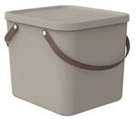 Rotho Albula Aufbewahrungsbox 40l mit Deckel, Kunststoff (PP recycelt), cappuccino,