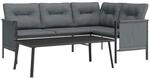 vidaXL Garten Lounge Set 2-TLG., Gartenm&ouml;bel Set mit Kissen, Sitzgruppe f&uuml;r Garten