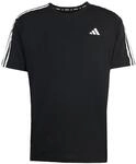 adidas Herren Own The Run 3S Tee Laufbekleidung Laufshirt Black - Schwarz XXL