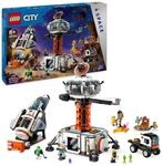 LEGO City Raumbasis mit Startrampe, Raumstation-Spielzeug mit Weltraum-Fahrzeug...