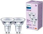 Philips Classic LED GU10 Lampe, 35W, klar, neutralwei&szlig;, nicht dimmbar, Doppelpack,