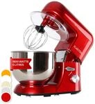 Klarstein K&uuml;chenmaschine mit 5L Sch&uuml;ssel, 1800W Profi K&uuml;chenmaschine mit Knethaken