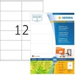 HERMA 10733 Recycling Etiketten, 80 Blatt, 105 x 48 mm, 12 pro A4 Bogen, 960 St&uuml;ck,