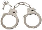 Fries 58389 Metall-Handschellen 2 Schl&uuml;ssel Fasching Karneval Polizei Erwachsene