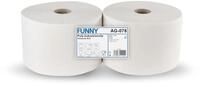 Funny Putzpapierrollen, 2 lagig, hochwei&szlig;, circa 22 cm, 1500 Blatt, 1er Pack (1 x 2