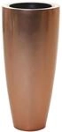 VIVANNO Pflanzk&uuml;bel City Fiberglas Blumenk&uuml;bel Rosegold Kupfer - 80x37 cm 