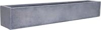 VIVANNO Blumenkasten Balkonkasten Pflanzkasten Fiberglas FLOBO Beton-Optik grau -