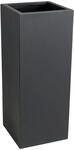 VIVANNO Pflanzk&uuml;bel Block - Fiberglas Blumenk&uuml;bel S&auml;ule Anthrazit 75x30x30