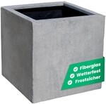 VIVANNO Pflanzk&uuml;bel Fiberglas Block Frostsicher - 45x45x45 cm