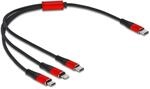 DeLOCK 86710 USB-Kabel, 0,3 m, USB 2.0, USB C, USB C/Micro-USB B/Lightning, Schwarz,