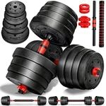 RE:SPORT 2 in 1 Hanteln Set 15-30kg | Hantelset verstellbar | Kurzhantel &...