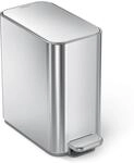 simplehuman CW2096 5 Liter, schmaler Treteimer, geb&uuml;rsteter Edelstahl