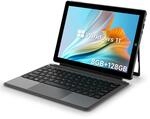 ALLDOCUBE 2 in 1 Tablet PC mit Tastatur Windows 11,Tablet Laptop 10.5 Zoll,Celeron