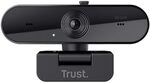 Trust TW-250 QHD Webcam 2560 x 1440 Pixel Standfu&szlig;, Klemm-Halterung