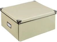 Idena 10518 - Aufbewahrungsbox aus festem Karton, Deckel mit verst&auml;rkten Kanten aus