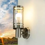 Easylight Au&szlig;enlampe Edelstahl, Aussen Wandleuchte E27, B:11 cm, IP44, wetterfest,