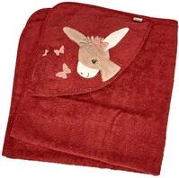 Sterntaler Kapuzenbadetuch Esel Emmily, geeignet ab Geburt, weiches Frottee-Badetuch