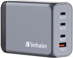 Verbatim GaN Charger 240 W, 4 Ports USB-C Ladeger&auml;t, Power Adapter mit 3 x USB-C und