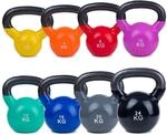 Sport-Thieme Kettlebell Vinyl | Kugelhantel, Gewichtskugel aus Gusseisen mit