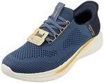 Skechers Herren Slade Quinto Mokassin, Blue, 42 EU
